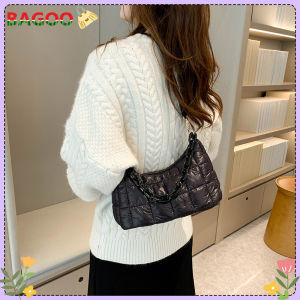 กระเป๋าถือสะพายไหล่ คุณภาพ 12 ฝ้ายบุนวม กระเป๋าสตรี คาดลำตัว ฤดูหนาว