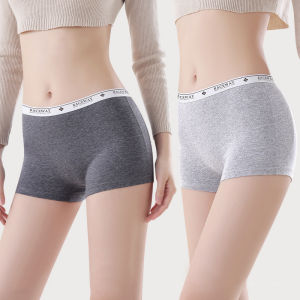 4 Pack Womens Cotton Panties Middle Wasit Boxers Underwear Ladies Safety Pants Cozy Briefs M-XXL