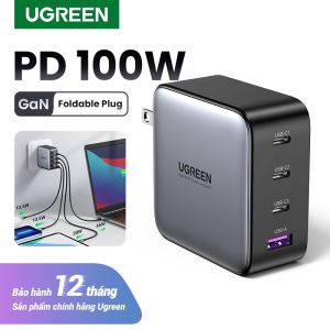 【GaN】UGREEN 100W USB C Fast Wall Charger for iPhone 16 15 14 13  Pro Max Samsung S23 S22 Ultra iPad Pro 2022 2021 iPad Air Power Adapter Model:40737