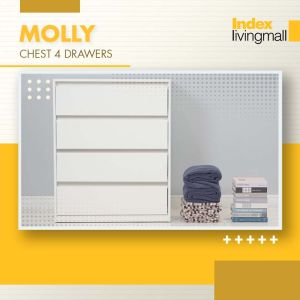 WINNER FURNITURE ตู้เตี้ย 4 ลิ้นชัก รุ่น มอลลี่ ขนาด 80 ซม. - สีขาว