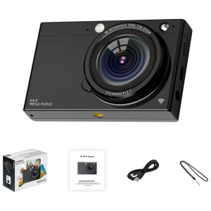 SKIG 4K WiFi Digital Camera,28X Zoom Selfie Function With 80 Filter Effects 3600mAh Battery Portable For Students Holiday Gift