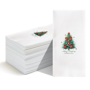 JINYUDOME 25/50Pcs Disposable Linen-Feel Dinner Napkins 11.81*16.92inch Napkins PrintPrefolded For Home Christmas PartyBar
