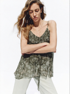 MO&Co. | Paisley Print Ruffled Lace French Romantic Loose Top