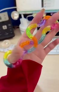 Meade | śmieszne zabawki Sensory Fidget Toys Twist Loop Rope for Stress Relief Music Rhythm Anxiety Relief Toys for Adults ADHD Tool