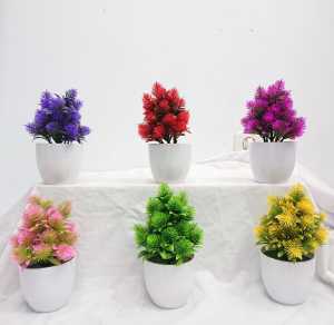 Sampai7an PBP07 / Pot Bunga Plastik Tanaman Dekorasi Rumah Ornamen Hias Palsu Vas Bonsai Flower Buatan / COD