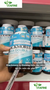 [Hàng CTY] Blackmores Omega Double High Strength 90 Viên -  Viên Uống Dầu Cá Bổ Sung Omega Hỗ Trợ Cho Tim Mắt Da Não
