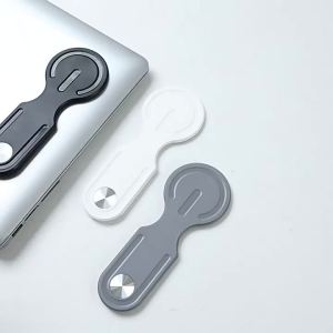 Magnetic Laptop Screen Phone Holder Compatible For iPhone 16 15 14 Adjustable Folding Support Side Mount Stand Display Bracket