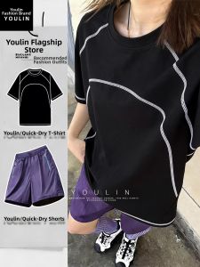 YOULIN | Quick-drying Womens Sports Set Short Sleeve T-shirt