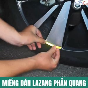 (180) Set 20 Miếng Dán Phản Quang Trang Trí Vành Bánh Xe Hơi Màu Vàng Độc Đáo