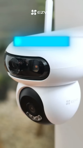 CCTV WIFI ROTASI PANORAMIC DUAL LENS EZVIZ H90 DUAL 4MP KAMERA CCTV PINTAR BERSUARA BERWARNA
