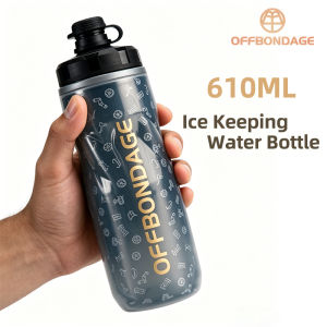 OFFBONDAEG 610ml Bicycle Bottle Keep Cold Thermal Water Bottle Cycling Outdoor Sports Kettle Squeeze MTB Road Bike Accessories