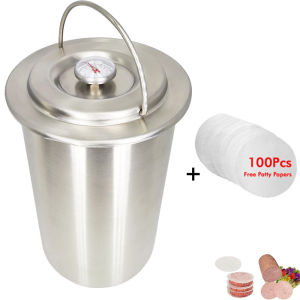 AREYOUCAN Stainless Steel Ham Press Maker Seafood Meat Poultry Tools With 100 Pcs Papers Kitchen Cooking Tools