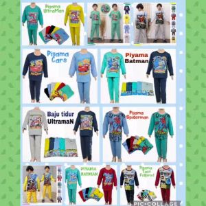 Piyama Anak Cowok Motif Sablon - Baju Tidur Anak Laki-Laki - Baju Tidur Anak Bahan Katun Combed Premium - Piyama Anak Cowok Motif Sablon