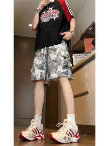 Quần Short Công Sở American Camouflage Thoáng Khí Cho Nam Mùa Hè Quần Đi Biển Rộng Rãi Thể Thao Quần Cạp Vừa