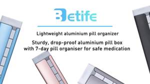 Upgrade Aluminum Pill Organizer Premium 7-Day1x Daily Metal Pill Case Portable & Sleek Holder for Vitamins & Supplements