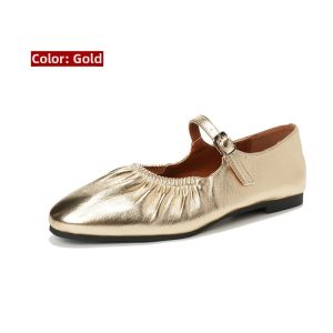 MIFEI | Silver Mary Jane Summer Flat Shoes
