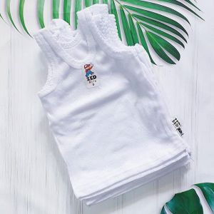 12pcs Kaos Dalam Bayi Merk Zed Kids Singlet Anak Kaos Kutang Anak Warna Putih