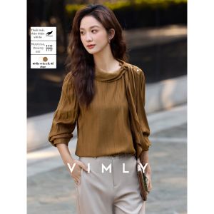 Vimly | Áo Sơ Mi Sang Trọng Với Dây Nơ Hình Mơ