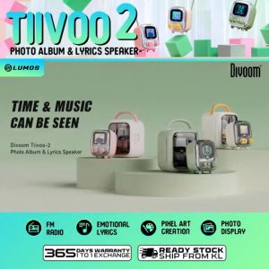 Divoom Tiivoo-2 Photo Album & Lyrics Speaker Pixel Art Creation & FM Radio