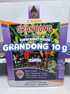 Benih Cabai Rawit Merah Grandong 10 gram cap Candi hydroponik hidroponik bibit cabe setan gerandong tahan virus