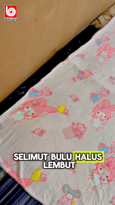 (Becklers) X (HF) SELIMUT BAHAN FLANEL POLYESTER ADEM UK 150X200 CM / 180X200 CM BULU LEMBUT