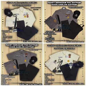 GLOSIR SERAGAM PDL SECURITY/SATPAM CREAM TERBARU SERAGAM PDL CREAM SATPAM SERAGAM PDL CREAM SECURITY MODEL TERBARU MURAH BANDUNG