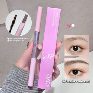QXQY Dual-Head Eyebrow Pencil And Dye 2-in-1 Natural Color Waterproof Sweat-Resistant Long-Lasting Non-Smudging Eyebrow Makeup