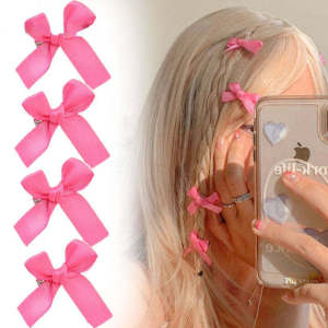 🔥1PCS Silk Ribbon Bowknot Hair Clip Fashion Sweet Ballet Cute Girl Barrettes Colorful Lace Women Bobby Pin INS Y2K Hair Accessories LovelylifeFu👍