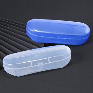 Solid Color Glasses Case Flat Glasses Myopia Glasses Plastic Box Sunglasses Storage Box Transparent Glasses Case Wholesale