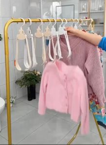 มีเคลื่อนไหวของสุขภาพด้วย ไม้แขวนเสื้อเดี่ยวพับได้ ที่แขวนเสื้อ พกพา ไม้แขวนผ้า ไม้แขวนอเนกประสงค์ ราคาต่อ 1 ชิ้น B885