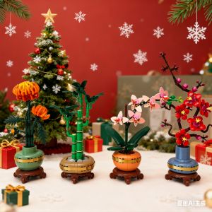 Blooming Flowers 10368 10369 10343 10344 Building Blocks Sets Compatible with Legoed Particles Suitable for Christmas Gifts