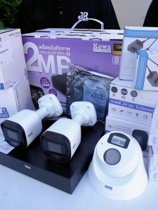 ชุดกล้องวงจรปิด KowaCCTV 2MP ชุด4ตัว ภาพสี24ชม+บันทึกเสียง ดูออนไลน์ฟรีตลอดการใช้งาน ประกัน3ปีเต็ม