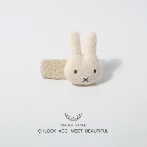 Cute Cartoon Plush Hair Clips Sweet Side Bangs Rabbit Ears Hair Accessories Fashionable Hairpins for Women Girls