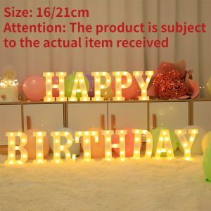 LED Alphabet Letter Lights Wedding Decorative Luminous Number Lamp for Party Baby Bedroom Home Night Light Decoration