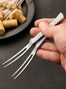 304 Stainless Steel Crab Forks 2-Prong Escargot Tasting and Appetizer Forks Salad and Fruit Forks for Parties and Travel(2pc)