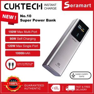 CUKTECH No. 10 Powerbank 10000mAh 100W MAX 2-Port Output Charger Laptops TypeC Port PB100P EaseOn