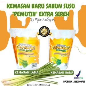 SABUN SUSU PEMUTIH EXTRA SEREH BY PIPIT ANDREYANI ORIGINAL 100%