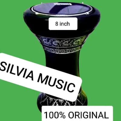 Dumbuk murah Atau Darbuka Kayu 6 inch dan 8 inHitam silver