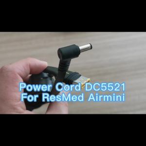 Power Cord For ResMed Airmini Cable Length 1.8m(5.9ft) DC5521 Travel on Airplane Train Vehicle Vacation Holiday Air Mini Resmed Battery Airline Cable - Lazada