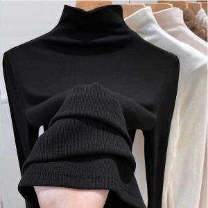 Lieoyuarn | Thermal Pure Color Half-high Collar Top for Layering