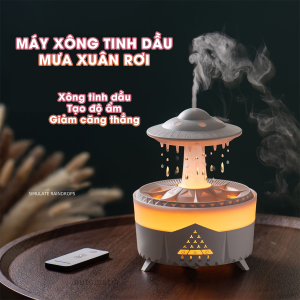 Máy Xông Tinh Dầu Phòng Ngủ Khuếch Tán Phun Sương 350ml Automatik Tạo Độ Ẩm Làm Mát Tự Động Phòng Khách Núi Lửa Mưa Rơi Hẹn Giờ