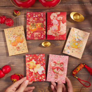 Bao Lì Xì Họa Tiết Rồng Phong Cách Hồng Kông Năm Mèo 2025 Bao Lì Xì Họa Tiết Sư Tử Trung Quốc Thời Trang Bao Lì Xì Cho Lễ Hội Xuân