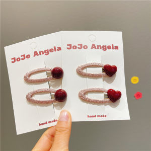 Korean Style Pearl Hair Accessories for Girls Baby Hair Clips Childrens Headwear New Year Red Fringe Hair Clips Toddler Girls