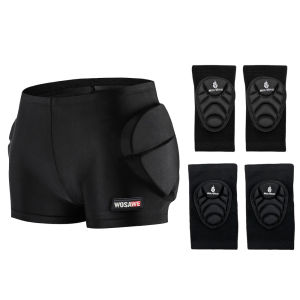 WOSAWE EVA Pad Snowboard Hip Padded Shorts Kids Adult Ski Roller Skating Hockey Riding Cycling Butt Support Bicycle Shorts