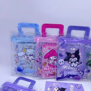 PENSIL SET SANRIO KUROMI CHINAMOROL MELODY - SET ALAT TULIS 7 IN 1 MOTIF SANRIO ATK Set Kuromi and Friends Alat Tulis Lengkap Anak Pensil serutan penghapus penggaris