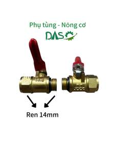 Khoá van bi TT 13.8 cao cấp - ren trong 14mm và ngoài 14mm cho máy néncao áp bình xịt