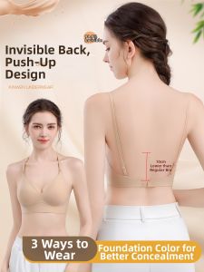 XINWEN | Gathering Small Bust Invisible Seamless Backless Ready Bra Camisole