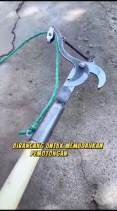 Gunting Kebun Ketinggian - Untuk Pohon 5-6cm Pegas Baja Kuat & Tali Tebal