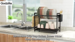 2/3-Tier Dish Drainer Dish Drying Rack dish cabinet kitchen organizer Shelf Kitchen Rack