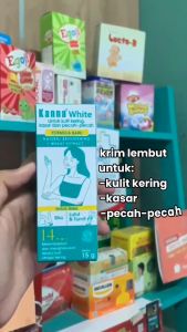 KANNA WHITE CREAM 15 GR / UNTUK MEMBANTU KULIT KERING /KASAR /PECAH PECAH / DAN MENCERAHKAN BAGIAN SIKU DAN LUTUT